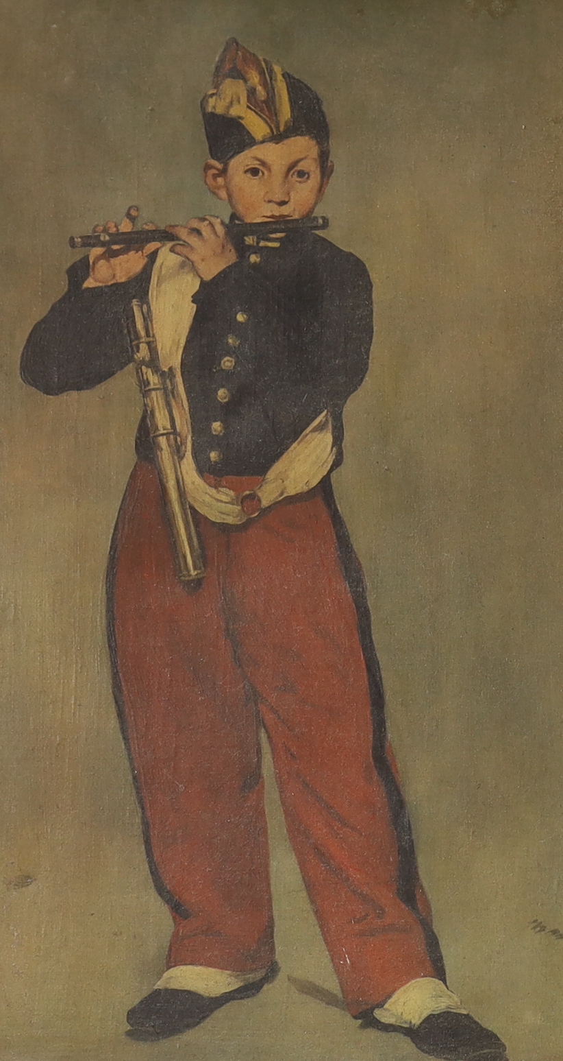 After Edouard Manet (1832-1883), colour print on canvas, ‘The Fifer’, 32 x 18cm